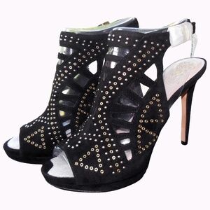 Vince Camuto NIB  Size 10 "Cassi" Studded Suede Slingback High Heels